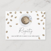 Kaffee Brautparty QR-Code für die Registrierung Begleitkarte (Vorderseite)