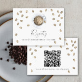 Kaffee Brautparty QR-Code für die Registrierung Begleitkarte