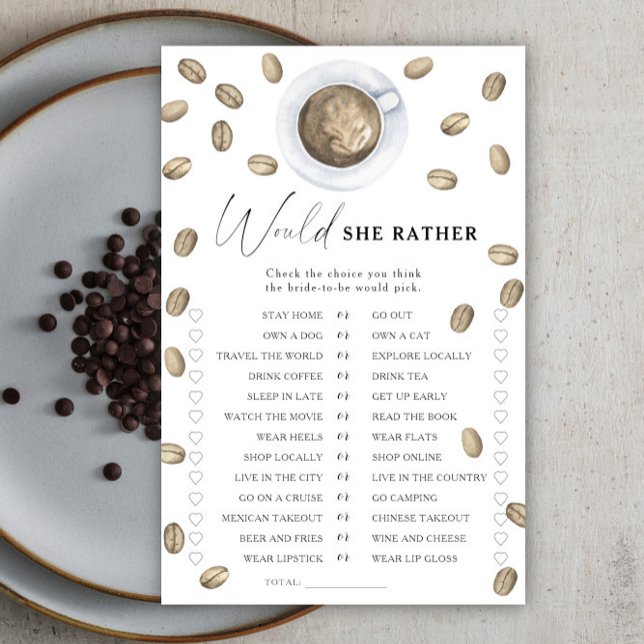 Kaffee-Brautparty Wäre sie lieber (Von Creator hochgeladen)