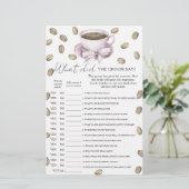 Kaffee & Brautparty Was hat der Bräutigam gesagt? (Stehend Vorderseite)