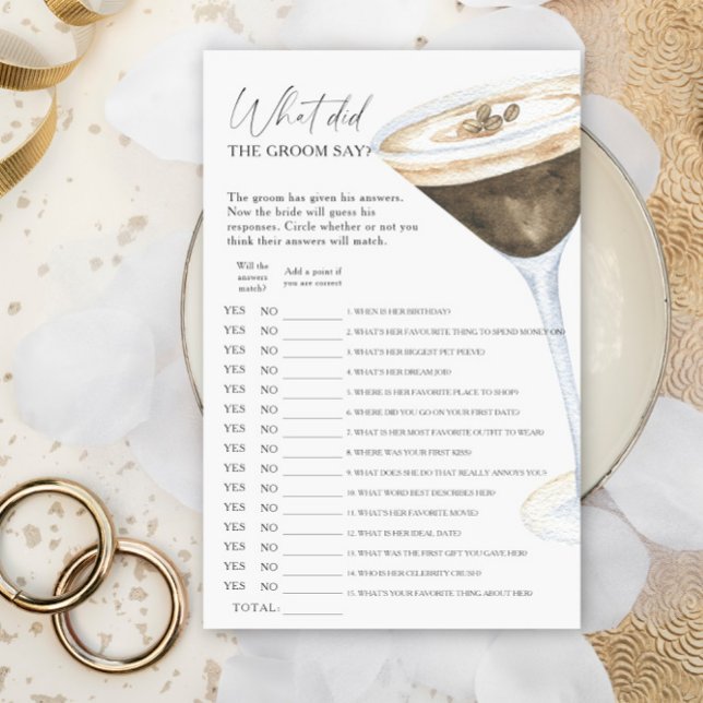 Kaffee Brautparty Was hat der Bräutigam gesagt (Von Creator hochgeladen)