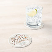 Kaffee-BrautPolterabend | die perfekte Mischung Runder Pappuntersetzer (Vor Ort)