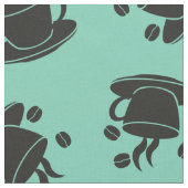 Kaffee Break Aqua Stoff (Nahaufnahme)