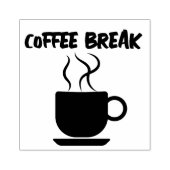 KAFFEE BREAK CUP RUBBER BRIEFMARKE GUMMISTEMPEL (Prägung)