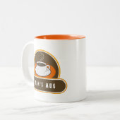 Kaffee Break Kaffee Cup White Orange Café Tasse (Vorderseite Links)
