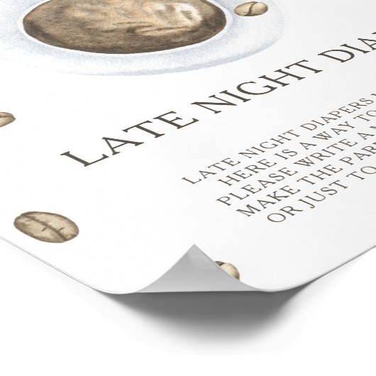 KAFFEE BREWING - Spiel für späte Nachttaucher Poster (Ecke)