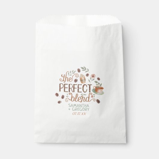 Kaffee Bridal Polterabend Die perfekte Mischung Geschenktütchen (Vorderseite)