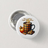 Kaffee bringt die Dinge ins Rollen Button (Vorne & Hinten)