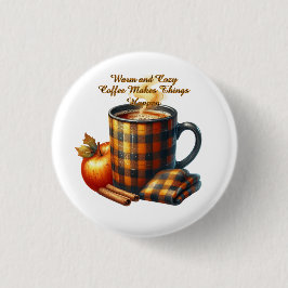 Kaffee bringt die Dinge ins Rollen Button