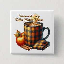 Kaffee bringt die Dinge ins Rollen Button