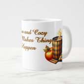 Kaffee bringt die Dinge ins Rollen Jumbo-Tasse (Vorderseite Rechts)