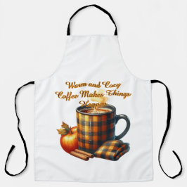 Kaffee bringt die Dinge ins Rollen Schürze