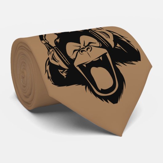 Kaffee Brope Rocking Out mit Kopfhörern Krawatte (Gerollt)