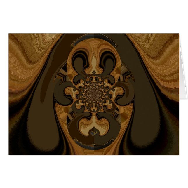 Kaffee Brown Fluid Kaleidoskop Art Print (Vorderseite (Horizontal))