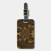 Kaffee Brown Fluid Kaleidoskop Art Print Gepäckanhänger (Vorderseite vertikal)
