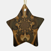 Kaffee Brown Fluid Kaleidoskop Art Print Keramikornament (Links)
