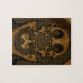 Kaffee Brown Fluid Kaleidoskop Art Print Puzzle (Horizontal)