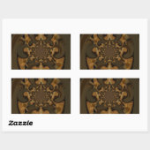 Kaffee Brown Fluid Kaleidoskop Art Print Rechteckiger Aufkleber (Blatt)