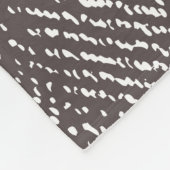 Kaffee Brown Herringbone & Monogram Fleecedecke (Ecke)