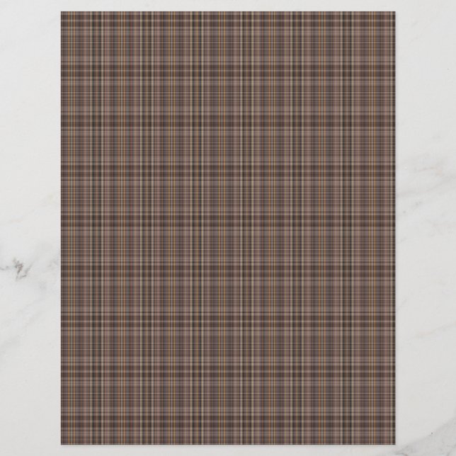 Kaffee Brown Kariertes Muster (Vorderseite)