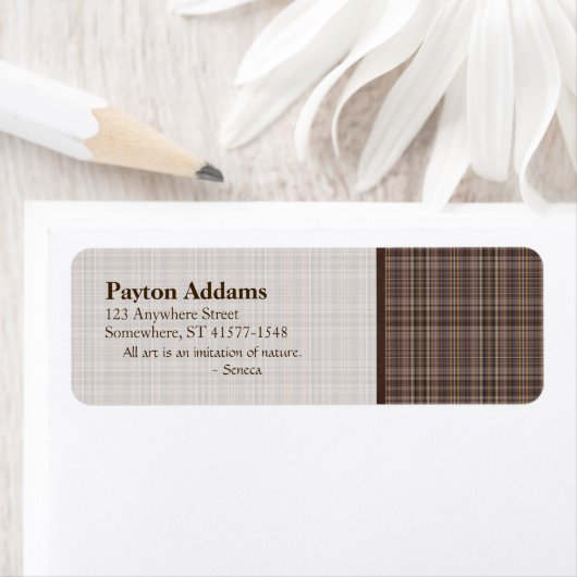 Kaffee Brown Kariertes Muster (Insitu)