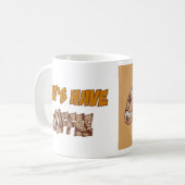 Kaffee Brown Letter Kaffee Tasse (Vorderseite Links)