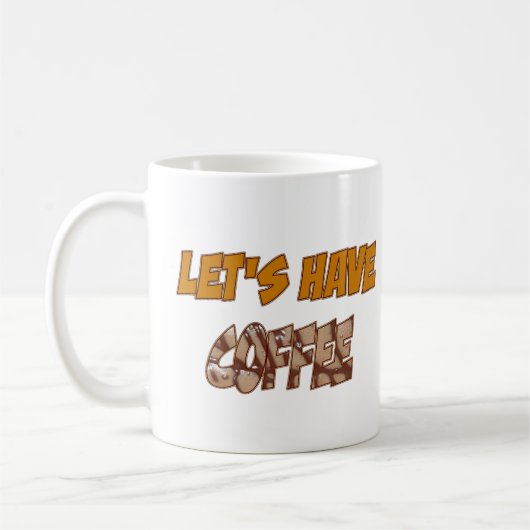 Kaffee Brown Letter Kaffee Tasse (Links)