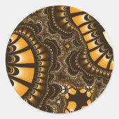 Kaffee Brown Remix Runder Aufkleber (Vorderseite)