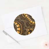 Kaffee Brown Remix Runder Aufkleber (Umschlag)