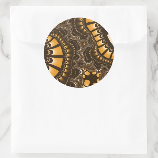 Kaffee Brown Remix Runder Aufkleber (Tasche)