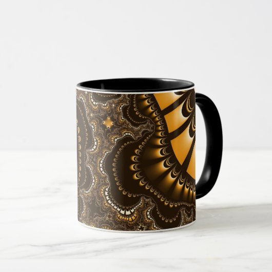 Kaffee Brown Remix Tasse (VorderseiteRechts)