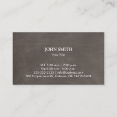 Kaffee-Brown-Wellen-Monogramm schlicht Visitenkarte (Rückseite)