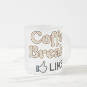 Kaffee-Bruch Ähnliche mattierte GlasTasse Mattglastasse (VorderseiteRechts)