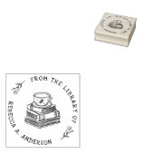 Kaffee & Bücher Buchzeichen der Personalbibliothek Gummistempel (Stempel)