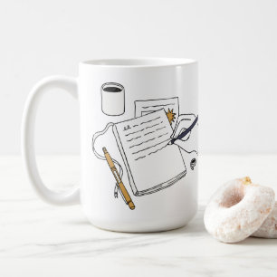 Kaffee, Bücher & lange Nächte – personalisierte Ta Kaffeetasse