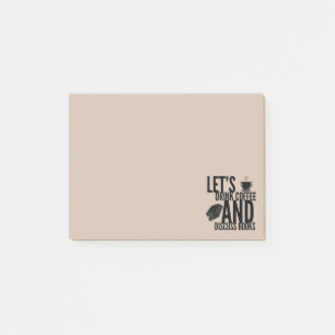 Kaffee Bücher Lesebemerkungen Post-it Klebezettel