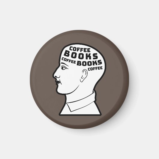 Kaffee & Bücher Magnet (Vorne)