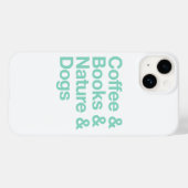 Kaffee & Bücher & Natur & Hunde Telefongehäuse (Aq Case-Mate iPhone Hülle (Rückseite (Horizontal))