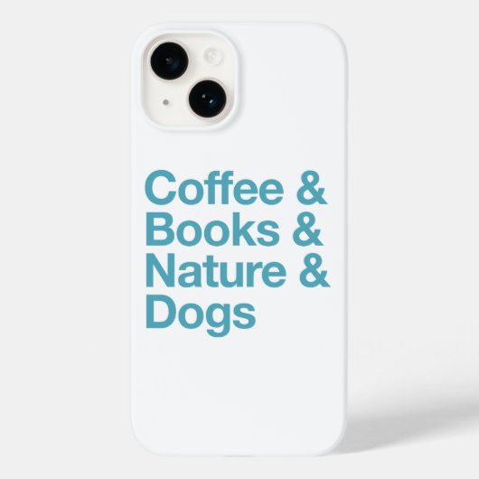 Kaffee & Bücher & Natur & Hunde Telefongehäuse (bl Case-Mate iPhone Hülle (Rückseite)