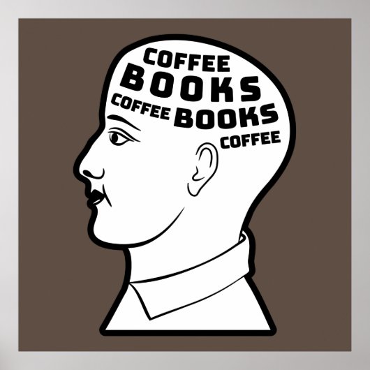 Kaffee & Bücher Poster (Vorne)