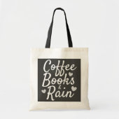 Kaffee-Bücher u. Regen niedlich Tragetasche (Vorne)