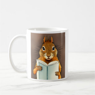 Kaffee, Bücher und Eichhörnchen  Kaffeetasse
