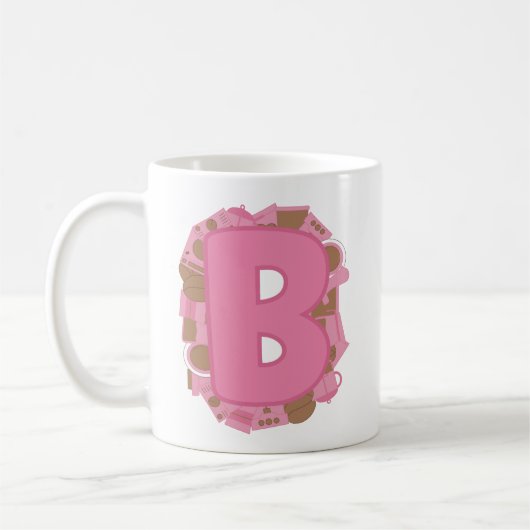 Kaffee Buchstabe B: Monogramm Anfangsbuchstabe Kaffeetasse (Links)