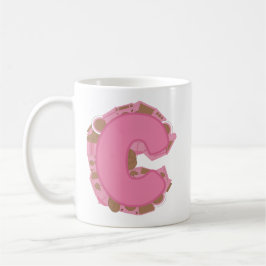 Kaffee Buchstabe C: Monogramm Anfangsbuchstabe  Kaffeetasse