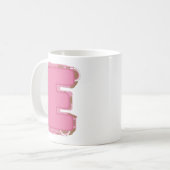Kaffee Buchstabe E: Monogramm Anfangsbuchstabe Kaffeetasse (Vorderseite Links)