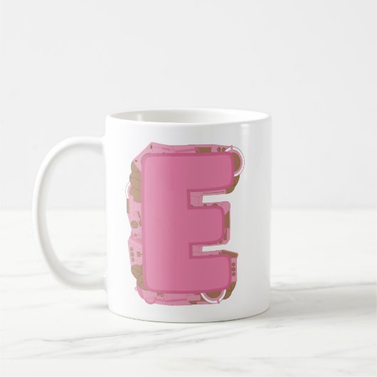 Kaffee Buchstabe E: Monogramm Anfangsbuchstabe Kaffeetasse (Links)