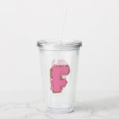 Kaffee Buchstabe F: Monogramm Anfangsbuchstabe Acryltrinkbecher (Rückseite)