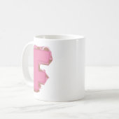 Kaffee Buchstabe F: Monogramm Anfangsbuchstabe Kaffeetasse (Vorderseite Links)