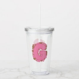 Kaffee Buchstabe G: Monogramm Initiale  Acryltrinkbecher