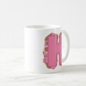 Kaffee Buchstabe H: Monogramm Anfangsbuchstabe Kaffeetasse (VorderseiteRechts)